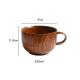 Chinese Style Burly Wooden Drinking Cups 220ML 350ML With Handle