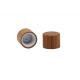 18 / 410 Plastic Screw Caps With Bamboo Covered For Essential Oil Bamboo Screw Cap