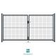 PVC Coated Garden Fence Gate High Security With Square Mesh Hole