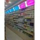 ODM Medical Store Display Rack For Medicine Shop 90×35+35×175cm Size