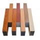 6063 Anodized Aluminium Wood Grain Extrusions Rectangle Tubing Profiles Decorative Aluminum Slats Effect Square Tube