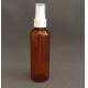 Dark Brown PET Round Shoulder 100ml Spray Bottle For Alcohol Disinfectant