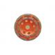 Orange Sintered 4.5 Inch Diamond Grinding Wheel Double Row MPA Listed