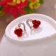 2018 Fashion American style lady parts Heart ShapeEarringsSilver Exported Korea