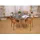 Black Contemporary Solid Wood Dining Table Sets Strong Structure For Home