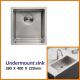 Undermount Stainless Steel Kitchen Sink Brushed 16 Gauge single Bowl 38x40