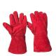 14 Cow Split Red Leather Welding Heat Resistant Hand Gloves EN420 EN388