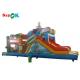 Ocean Theme Inflatable Dry Slide Children Kids Rock Climbing Slide