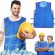 Evaporative Ice Cooling Vest Blue PVA Water Activated Vests with Reflective Tape Air Conditioner Jacket for Outdoor