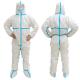 Non Woven White Disposable Microporous Coveralls Waterproof Chemical Protective Suit