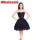 Women'S Lacing Corset Top Satin Floral Boned Overbust Body Shaper Bustier Dress