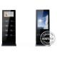 IR Touch Lcd Media Freestanding Digital Signage Kiosk High Brightness Wireless Cell Phone Charging