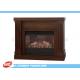 Decorative Brown MDF European Fireplace Heating For Home , Melamine finished