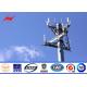 18M 30M Electric Power Line Mono Pole Tower For Mobile Transmission Telecommunication