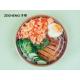 1100ml PLA Kraft Disposable Salad Bowls With PET Lids