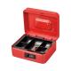 Durable 5 Compartment Security Metal Cash Box With Removable Coin Tray