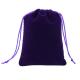 Purple Soft Velvet Drawstring Jewelry Bags , Wedding Gift Pouches