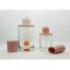 Skincare Glass Cosmetic Containers , Round Shape Cosmetic Bottles And Jars
