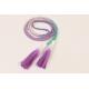 Dip Dyed Gradient Multi Color Composite Drawcord With Silver Metallic Thread