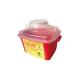 High Quality PP Medical square Red sharps containers