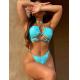 Nylon Bikini For Swimming Sexy Swimwear Lady The New Type Blue Color In Stock Backless