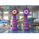 Garden 190T 4m Inflatable Lighting Decoration LED Dazzling Blow Up Flower