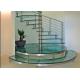 Carbon Steel Glass Custom Spiral Staircase Customized Size DIY Installation