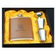 Kitchen Household Items 7 Ounce Metal Alcohol Flask Deluxe  Box Set