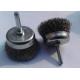 3 Inch Stem Mounted Stainless Steel Cup Brush / Crimped Cup Brush For Edge Blending