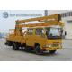 Professional DFAC 18m High Operation Boom Truck Rentals Yellow And White