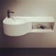 Corian Stone Wall - Mount Solid Surface Basin With Storage Room