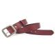Vintage Buckle Mens Casual Leather Belt / Embossed Brown Leather Western Belt 1 1/2
