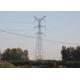 Overhead Electric Lattice Transmission Tower , Angular Steel Monopole Tower