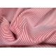 Soft Touch Cotton Yarn Dyed Fabric , Smooth Red And White Striped Material