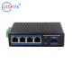 industrial Unmanaged 4x10/100/1000Base-T to 1x1000M-Fx SFP DIN Rail DC12-52V power ethernet switch