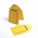 Yellow Custom Printed Paper Tags , Double Side Printing Apparel Hang Tags And Labels