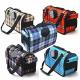 Plaid Pattern Pet Carrier Bag Lovely With Adjustable Dismountable Long Belt