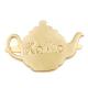 Custom Logo Tag in Teapot Shape Gold Plated Metal for Bag Hardware Customization