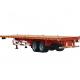 Orange 12R22.5 40 Foot Flat Deck Trailer KEMI Two Axle Flatbed