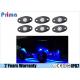 Blue LED Rock Light Kits with 6 pods Lights for Jeep Off Road Truck Car ATV SUV Blue