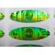 Oval shape laser engraved custom green color security hologram sticker