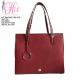 Women Handbag Designer Red Color Ladies Leather Tote Bag