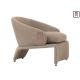 Fabric Plywood Brass Feet 0.8cbm Upholstered Sofa Chair