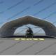 Movable Curved Temporary Tent Buildings For Helicopter Hanger , No Door