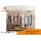 Wooden Hanging Garment Floor Rack Stable With Strong Bearing Strength