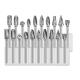 10PCS 2.35mm Shank Tungsten Carbide Rotary Burr for Metal Polishing and Woodworking