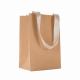 OEM Small Brown Khaki Kraft Paper Gift Bags Bulk With Ribbon Handle