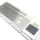 KIOSK IP65 / IK07 Waterproof Stainless Steel Industrial Keyboard With Touch Pad Rear Panel Mounted -40℃