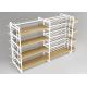 Metal Frame Retail Display Shelves , Multiuse Convenience Store Shelving Four Sides
