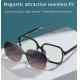 Unisex Clip On Magnetic Sunglasses For Women Polarized UV Protection Retro Square